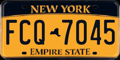 NY license plate FCQ7045