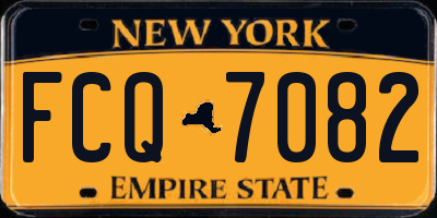 NY license plate FCQ7082