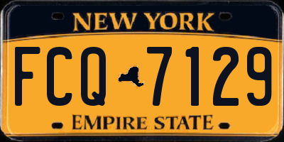 NY license plate FCQ7129