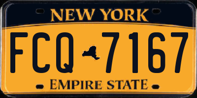 NY license plate FCQ7167