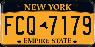 NY license plate FCQ7179