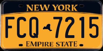 NY license plate FCQ7215