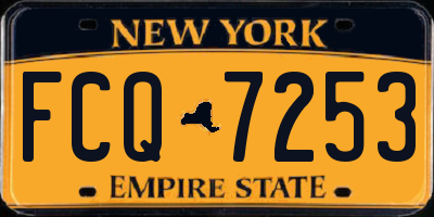 NY license plate FCQ7253