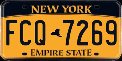 NY license plate FCQ7269