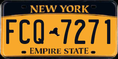 NY license plate FCQ7271