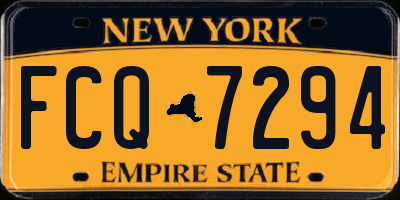 NY license plate FCQ7294