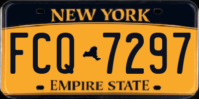 NY license plate FCQ7297
