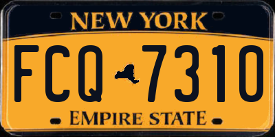 NY license plate FCQ7310