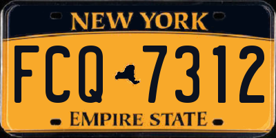 NY license plate FCQ7312