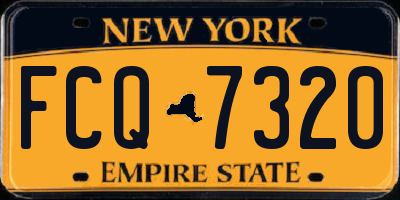 NY license plate FCQ7320