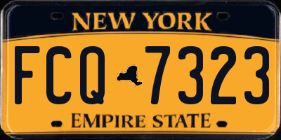 NY license plate FCQ7323