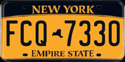 NY license plate FCQ7330