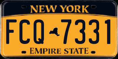 NY license plate FCQ7331