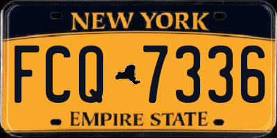 NY license plate FCQ7336