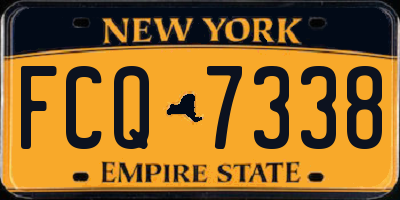 NY license plate FCQ7338
