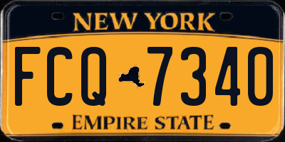 NY license plate FCQ7340