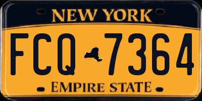 NY license plate FCQ7364