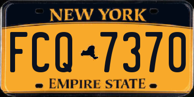 NY license plate FCQ7370