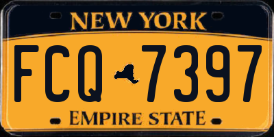 NY license plate FCQ7397