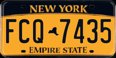 NY license plate FCQ7435