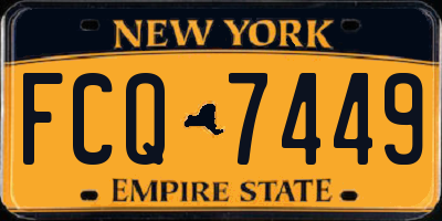 NY license plate FCQ7449
