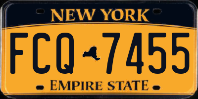 NY license plate FCQ7455