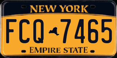 NY license plate FCQ7465