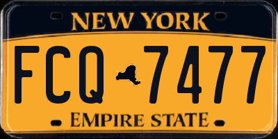 NY license plate FCQ7477