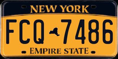 NY license plate FCQ7486