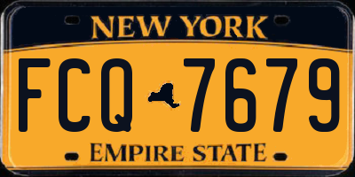 NY license plate FCQ7679