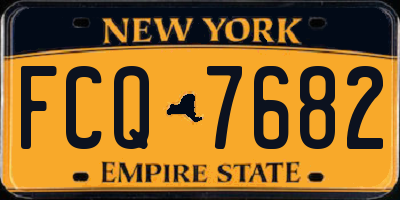 NY license plate FCQ7682