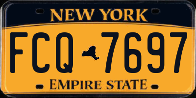 NY license plate FCQ7697