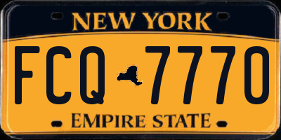 NY license plate FCQ7770