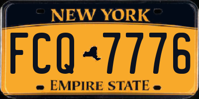 NY license plate FCQ7776
