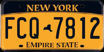 NY license plate FCQ7812