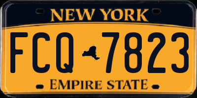 NY license plate FCQ7823