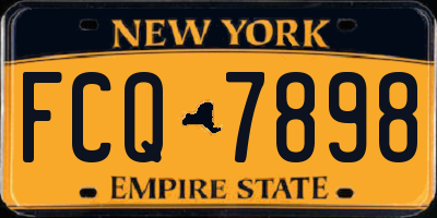 NY license plate FCQ7898