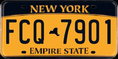 NY license plate FCQ7901