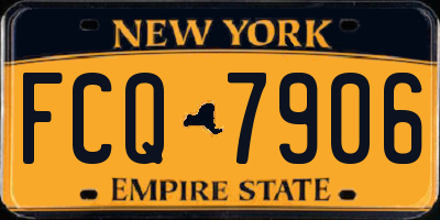NY license plate FCQ7906