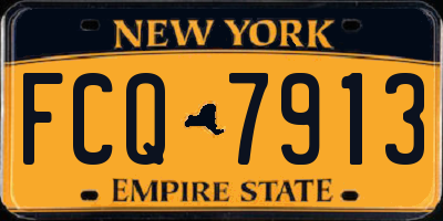 NY license plate FCQ7913