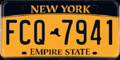 NY license plate FCQ7941