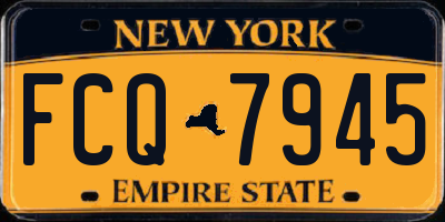 NY license plate FCQ7945
