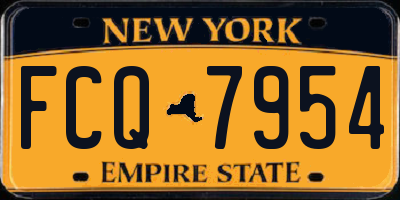 NY license plate FCQ7954