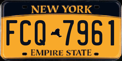 NY license plate FCQ7961
