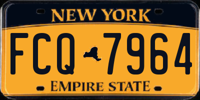 NY license plate FCQ7964