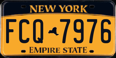 NY license plate FCQ7976