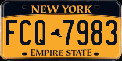 NY license plate FCQ7983