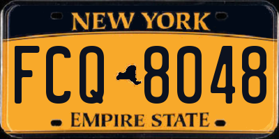 NY license plate FCQ8048