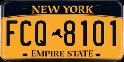 NY license plate FCQ8101