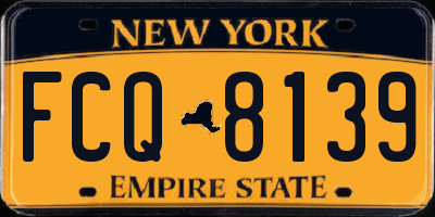 NY license plate FCQ8139